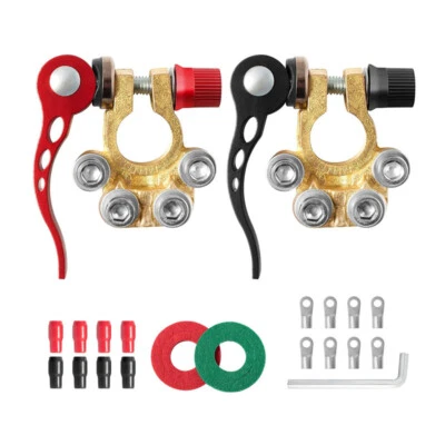 1 Juego de Enlace Interruptor Negativo Positivo Desconexión Terminal Batería Auto SUV Camión Foto 1 de 4