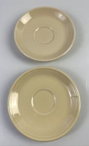 Fiesta Homer Laughlin Lot of 2 Yellow Saucer - Picture 1 of 6
