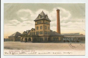 Union Station Manchester New Hampshire Postcard 1906 NH Antique UDB Railroad - Picture 1 of 2