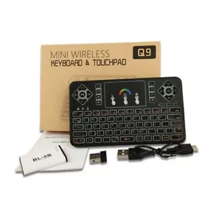 Mini 7 Color Backlit Handheld 2.4 USB Wireless Keyboard Keypad Fly Mouse Remote - Picture 1 of 12