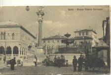 Cartolina Udine - Piazza Vittorio Emanuele 1916
