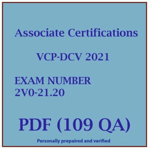 VMware VCP-DCV 2V0-21.20 examen QA avec descriptions détaillées PDF - Photo 1/5