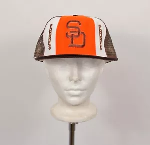 VTG NOS 1980s San Diego Padres AJD Lucky Stripes Snapback Hat Sz L 80s Cap - Picture 1 of 7