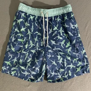 Croft&Barrow costume da bagno uomo tavola pantaloncino blu verde stampa squalo taglia small - Foto 1 di 7