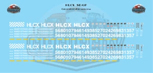 Set decalcomanie locomotiva in leasing HLCX GP/SD scala N 1:160 - Foto 1 di 1