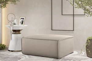 Polsterhocker Designerhocker CELES PREMIUM 105x105 cm Stoff Opera Velvet Sand - Bild 1 von 3