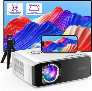 Proiettore WiFi BT 1080P Portatile Batteria+Alimentazione iOS Android TV Stick - Foto 1 di 8