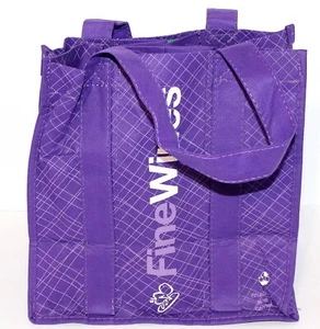 Harris Teeter My Earth Purple 6 Bottle Reusable Wine Carrier Bag Tote Lot of 2 - Picture 1 of 2