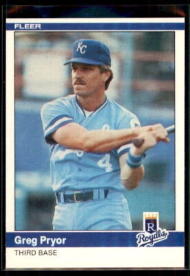 1984 Fleer Greg Pryor #353 Kansas City Royals - Image 1 of 2