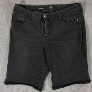 Pantalones Cortos St Johns Bay Bermudas Para Hombre Talla 18 Frente Plano Algodón Negro Denim Informal - Imagen 1 de 8
