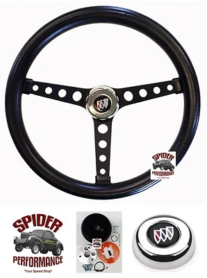 Volante Buick 1964-1966 14 1/2" negro clásico Foto 1 de 4