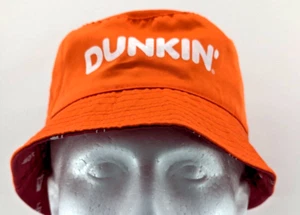 Dunkin' Donuts Sombrero de Cubo Reversible Estampado Completo AOP Verano Playa Barco Golf - Imagen 1 de 13