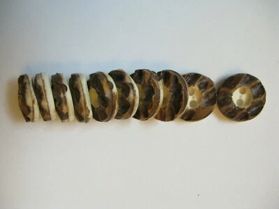 Rustikaler Trachtenknopf echt Hirschhorn 50 STÜCK D 16mm H 5mm 2 Loch - Bild 1 von 2