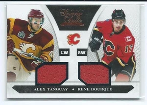 2010-11 Panini Luxury Suite Alex Tanguay Rene Bourque DUAL GU JERSEY 377/599 - Picture 1 of 1