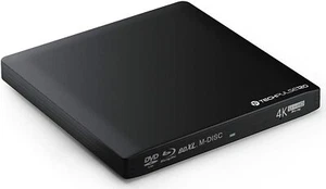 techPulse120 USB 3.1 Type-C UHD Blu-ray Burner DVD CD Drive Aluminium BDXL M-Disc - Picture 1 of 7