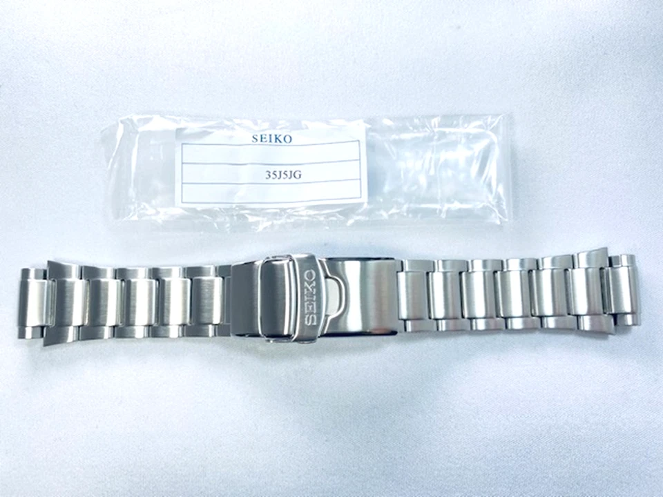 Correa de reloj de acero inoxidable genuino SEIKO 20 mm 35J5JG para SKA367PC SKA369PC Foto 1 de 4