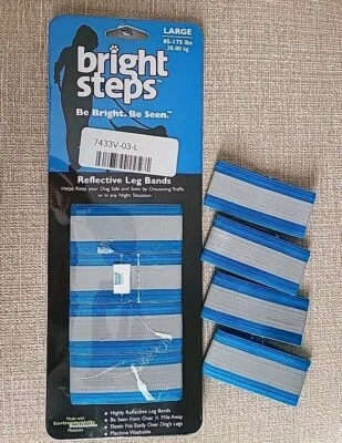 2Pr Novo Azul Brilhante Passos Reflexivos Pernas de Caminhada Cães Grandes 85-175 lb - Imagem 1 de 4