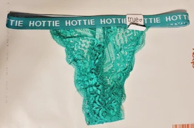 Rue 21 Women's Lace Thongs Green Size MEDIUM HOTTIE Elastic Waist Band New - Image 1 of 2