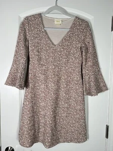 Anthropologie Maeve, Susie Tweed Glockenärmel Schaukelkleid, cremefarben, Gr. XS - Bild 1 von 4