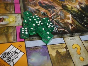 NEW 10 Transparent Green RPG Bunco Gaming Dice Set 16mm D6 Great Quality - Picture 1 of 2
