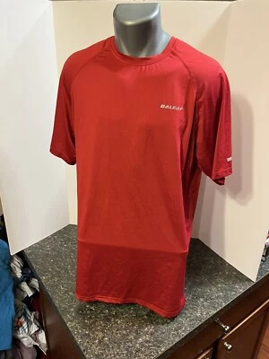 Baleaf Men’s Running Workout T-Shirt Red Large Tall Polyester Spandex - Image 1 of 4