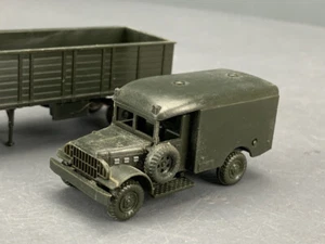 HO Scale Roco MiniTanks 223 Dodge Army Ambulance & 166 Stake Trailer HO6108 - Picture 1 of 7