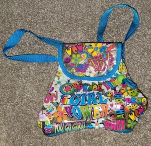 Rare LISA FRANK Vintage 1990s Mini Backpack Girl Power Clear Butterfly Vinyl - Picture 1 of 8