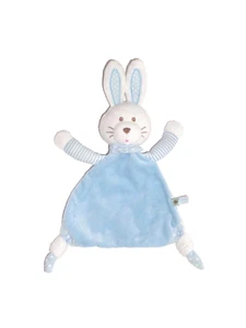 Spiegelburg in blau weiß Hase Hasi Häschen Schmusetuch Schnuffeltuch Kuscheltuch - Bild 1 von 3