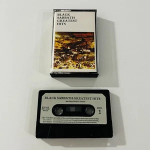 Black Sabbath GREATEST HITS Cassette Tape PAPER LABEL import NEC 6009 - Picture 1 of 24