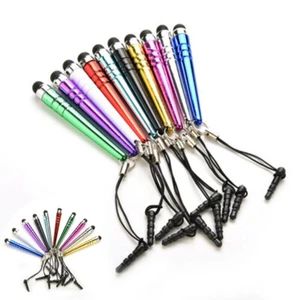 Pluma de pantalla táctil y enchufe antipolvo para teléfono celular 10X lápiz óptico metálico iPad tableta - Imagen 1 de 8