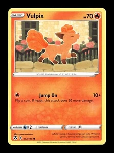 Juego de cartas coleccionables Pokémon - Vulpix 017/195 - SWSH12: Silver Tempest - Casi como nuevo - Imagen 1 de 2