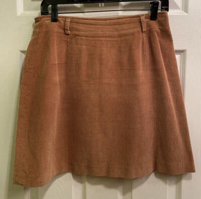 LIZ CLAIBORNE LIZ SPORT Talla 10 Tostado Pana Mujer Línea A Falda 18” Largo 15 Cintura Foto 1 de 4