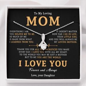 To My Loving Mom Necklace, Gift for Mom from Daughter, Mother's Day Jewelry Gift