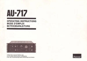 Mode d'emploi - instructions d'utilisation pour Sansui AU-717 - Photo 1/1