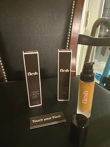 Flesh Pure Flesh Liquid Foundation Cappuccino Warm Peach 23 Lot Of (2) NIB - Picture 1 of 6