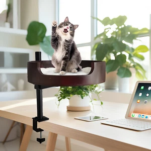 Cat Desk Bed Perfect Ideal for Home Offices Cat Hammock 360° Rotation Adjustable - Picture 1 of 10