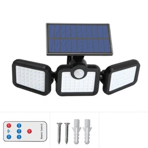 LED Solar Bewegungsmelder Sicherheitsleuchte mit 360° IP65 Wasserdicht Design Fernbedienung - Bild 1 von 12