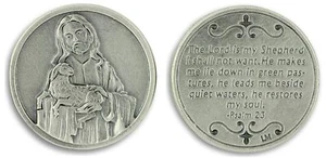 Psalm 23 the Lord Is My Shepherd Italian Religious Pocket Token - Picture 1 of 4
