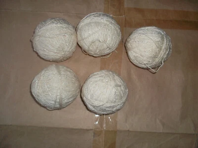 NEU 5 Knäule Garn Wolle Hartmuth / Butt Baumwolle Viskose creme / weiß 519 Gramm - Bild 1 von 4