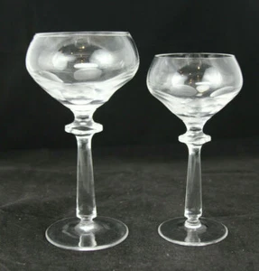 Vintage gepunktetes Kristall Stielgläser Weingläser Kelche - Bild 1 von 9