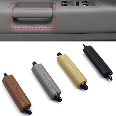 1pc Car Interior Door Driver Leather Pull Handle For 2003-2010 VW Touareg Gray - image 1 of 4