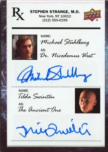 Doctor Strange 2016 Marvel Autograph SS2-SS Michael Stuhlberg & Tilda Swinton - Picture 1 of 2