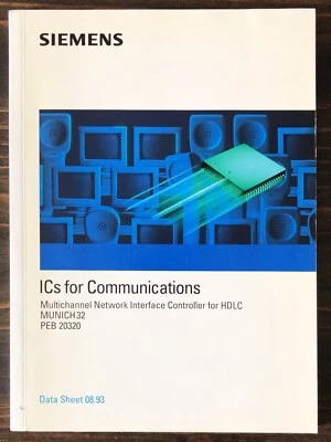 Siemens - Hoja de datos del controlador de interfaz de red HDLC MUNICH32 (1993) Foto 1 de 4
