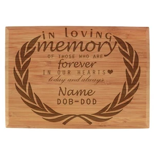 Placa conmemorativa grabada con láser personalizada - nombre personalizado + fechas - Imagen 1 de 7