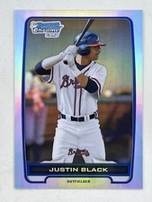 Justin Black 2012 Bowman Draft Picks & Prospects Chrome Refractor #BDPP56 Braves