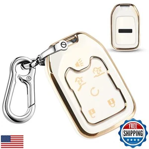 QBUC for GMC 360°Protector Key Fob Cover with Keychain for 2019-2021 Chevrole - Picture 1 of 5