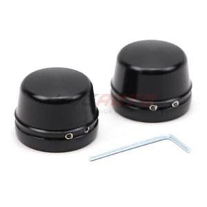 For Harley Touring Road Glide FLTR 00-07 Black Front Axle Cover Bolt Nut Cap Alu - Bild 1 von 9