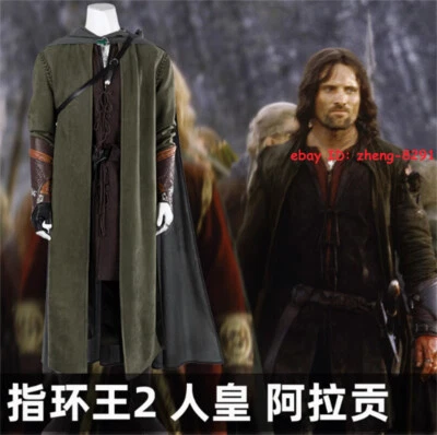 El Señor de los Anillos Aragorn II Disfraz Disfraz Conjunto Hombre Fiesta Vestido Conjunto Completo Foto 1 de 4