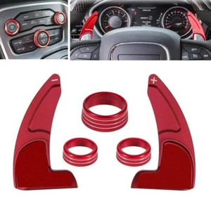 Red Steering Paddle Shifter Extension For Dodge Challenger Charger Durango 15-20 - Picture 1 of 12