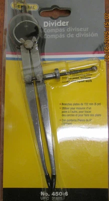 New General Tools 450-6 Flat Leg Machinist Adjustable Divider 6" - Image 1 of 3